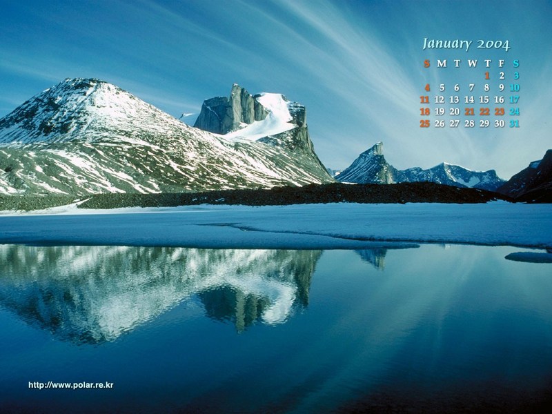 KOPRI Calendar 2004.01: Scenery of Anyuittung; DISPLAY FULL IMAGE.