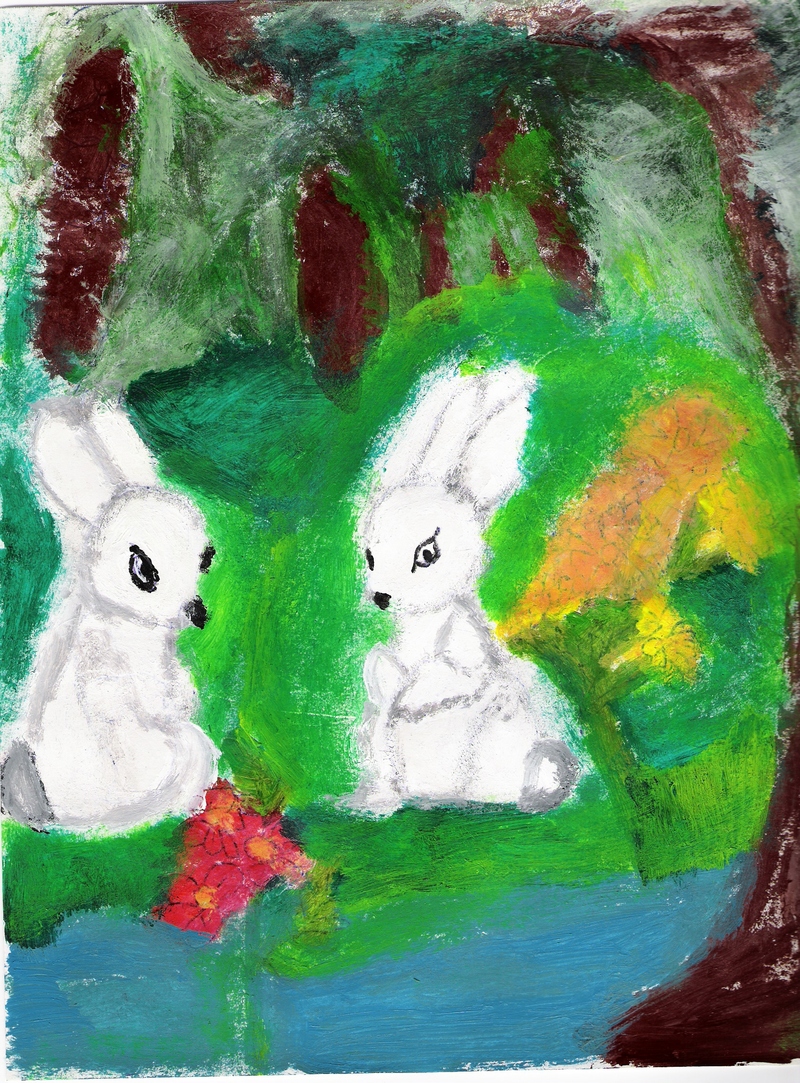 WHITE RABBITS; DISPLAY FULL IMAGE.