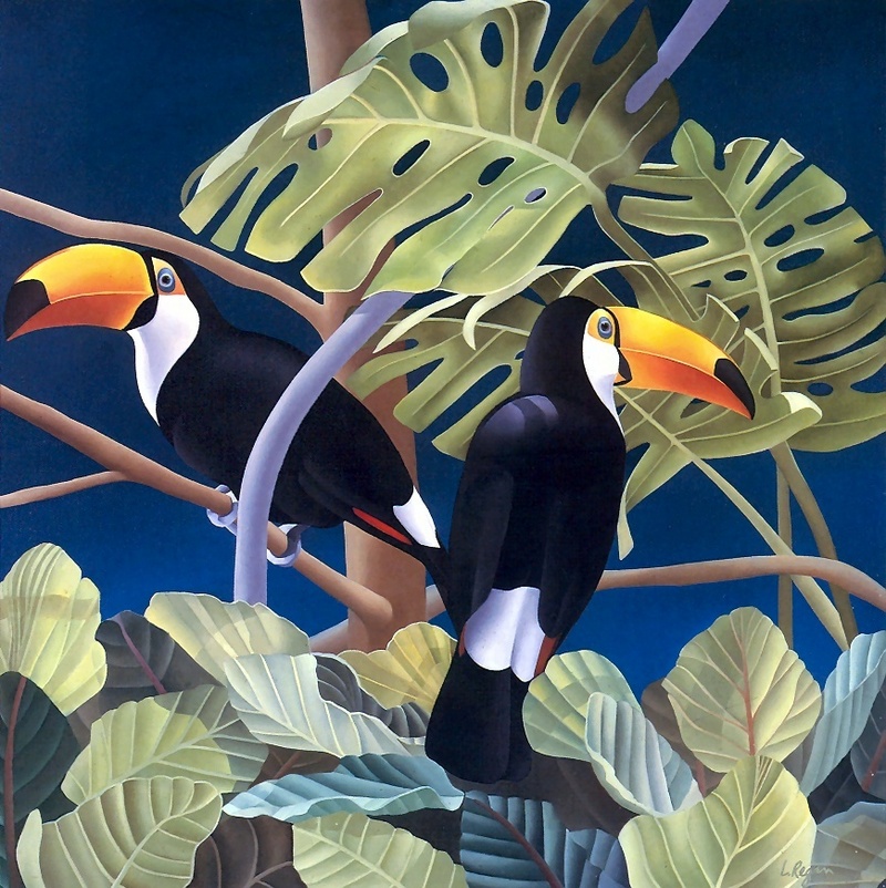 Consigliere Scan: Vanishing Species, The Wildlife Art of Laura Regan - 032 Toco Toucan; DISPLAY FULL IMAGE.