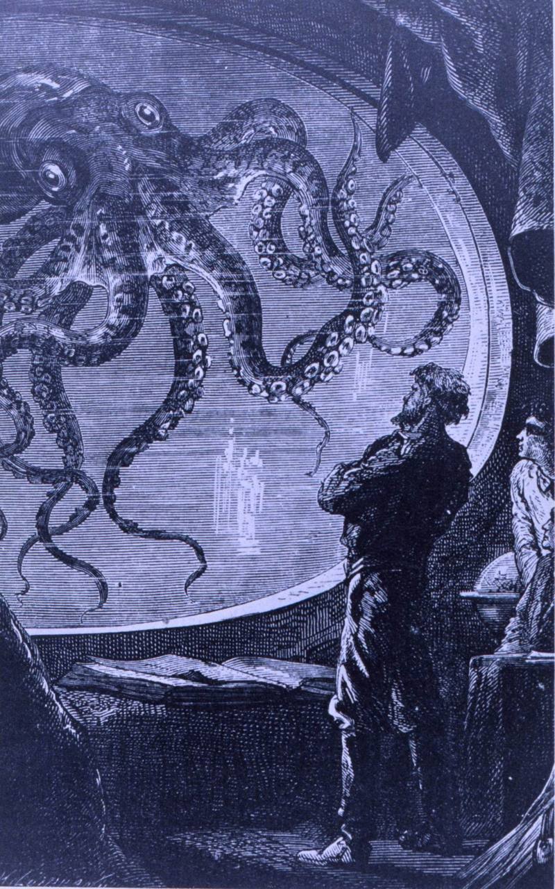 Captain Nemo & Giant Octopus {!--문어류-->; DISPLAY FULL IMAGE.