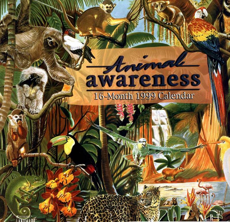 [Animal Awareness 1999 Calendar] Front Cover; DISPLAY FULL IMAGE.
