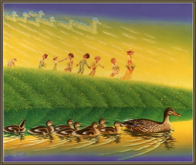 [Animal Art - Aska Warabe] Ducklings; DISPLAY FULL IMAGE.