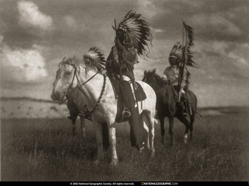 [National Geographic Wallpaper] Indian Horse Riders (아메리카인디언); DISPLAY FULL IMAGE.