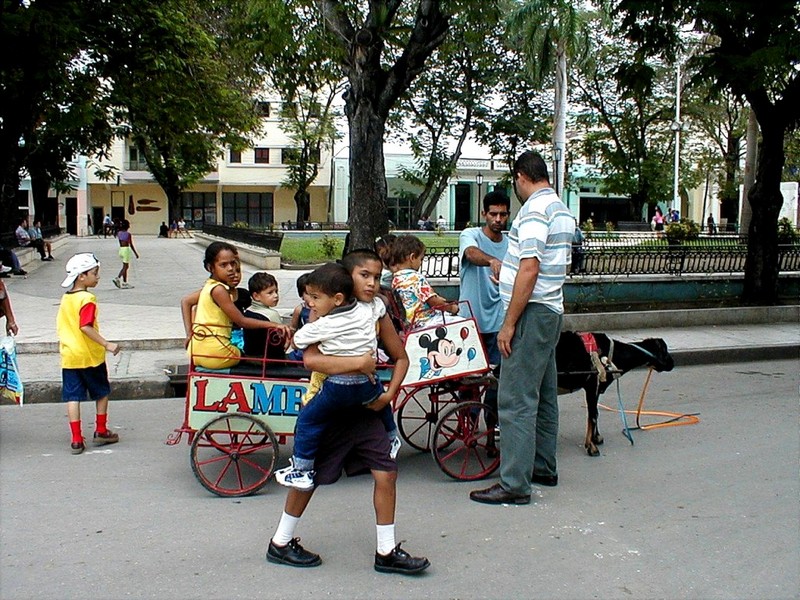 [DOT CD02] Cuba - Goat Cart; DISPLAY FULL IMAGE.