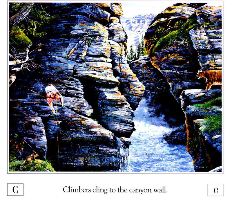 [Danielle scan] A Mountain Alphabet by Andrew Kiss - Cc; DISPLAY FULL IMAGE.