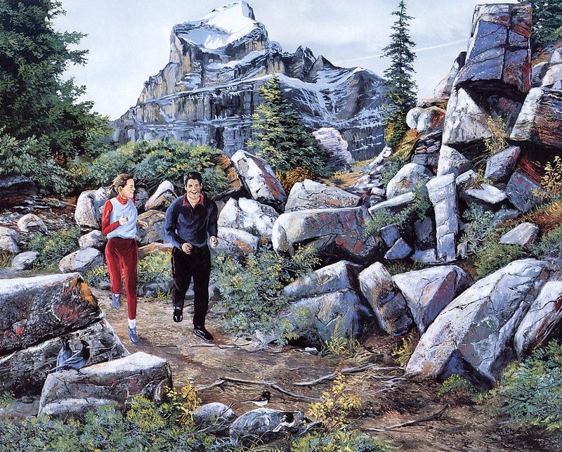[Danielle scan] A Mountain Alphabet by Andrew Kiss - Jj; DISPLAY FULL IMAGE.