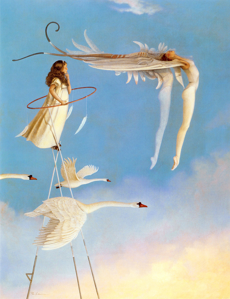 [Animal Art - Michael Parkes] Swan Spirit; DISPLAY FULL IMAGE.