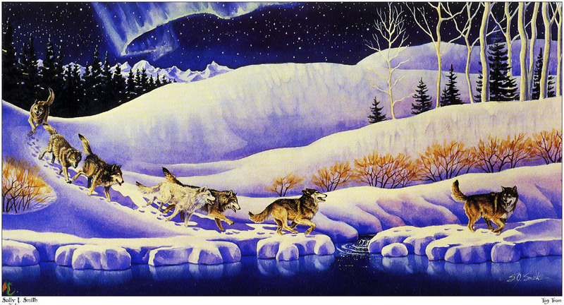 [Fafnir Scan - Sally J. Smith] 'Wolf Sprit' - 1997 Calendar - Tag Team; DISPLAY FULL IMAGE.