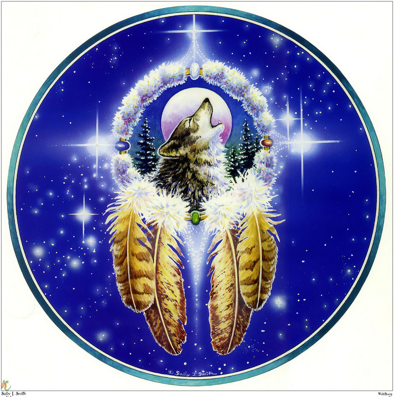 [Fafnir Scan - Sally J. Smith] 'Wolf Sprit' - 1997 Calendar - WolfSong; DISPLAY FULL IMAGE.