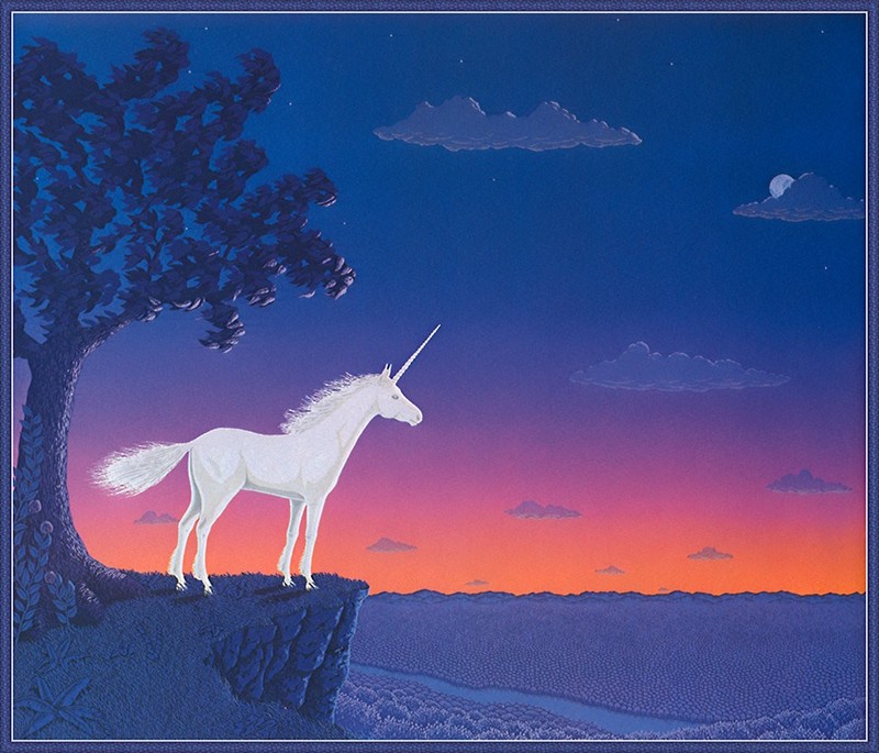 [CameoRose scan] Painted by Ascian, Unicorn; DISPLAY FULL IMAGE.