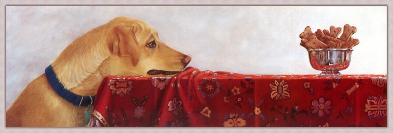 [CameoRose scan] Painted by Lorena Pugh, Dog; DISPLAY FULL IMAGE.