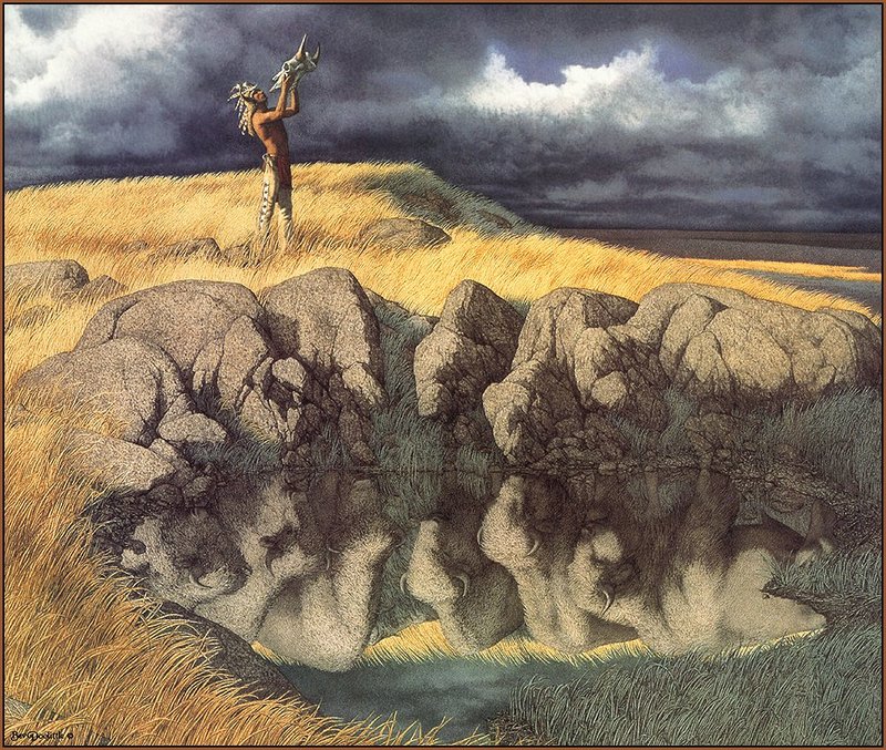 [LRS Art Medley] Bev Doolittle, Calling the Buffalo; DISPLAY FULL IMAGE.