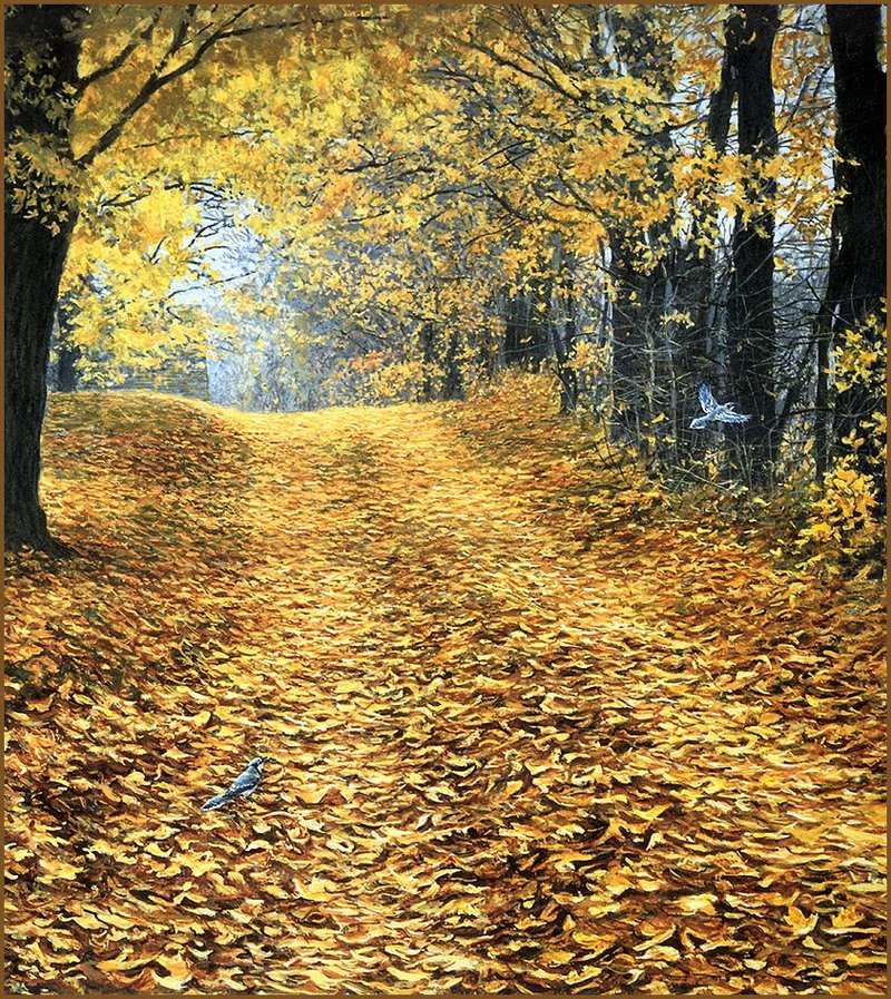 [LRS Animals In Art] Robert Bateman, Farm Lane and Blue Jays; DISPLAY FULL IMAGE.