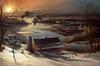 [Animal Art - Terry Redlin] Delayed Departure - Duck pair  in flight