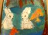 TWO WHITE RABBITS