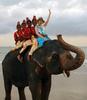 Kylie Minogue on Sri Lankan Elephant