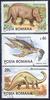 Romanian Dinosaur Postage - Triceratops, Plesiosaurus, Brontosaurus