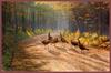 [Animal Art - Al Agnew] Wild Turkeys on 'The Road Less Traveled'