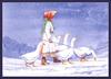 [Animal Art] Girl & Domestic Geese