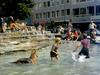 [DOT CD03] Germany - Munich - Josef Henselmann's Cattle Fountain - Boys and German Shepherd