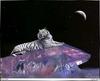 [Fafnir Scan - Barry Chall] 'Animal Sprit' - 1996 Calendar - Crystal-Tiger (White Tiger)