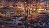 [EndLiss scans - Wildlife Art] Terry Redlin - Natures Sentinel (Redwing blackbird & Deer)