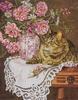 [FlowerChild scans] Painted by Jan Benz, Sweet Peas and Roses (Cat)