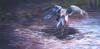 [FlowerChild scans] Painted by Gamini Ratnavira, Shadow Dancer (Little Blue Heron)