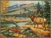 [CameoRose scan] Painted by Walter Webber, American Elk Or Wapiti