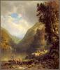 [CameoRose scan] Painted by William Hart, Deer In The Adirondacks 1878