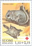 Pteromys volans (Siberian flying squirrel) [Post Stamp]