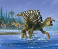 Maiasaura & Albertasaurus by Todd Marshall