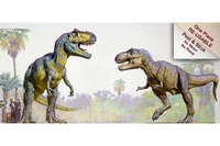 Trex vs Giganotosaurus- 4 1/3 ft x 9 1/3 ft