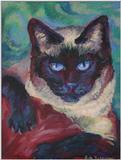 siamese cat painting