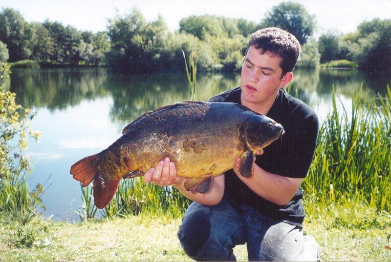 Fred Guttfield With A Nice Mirror Carp; DISPLAY FULL IMAGE.